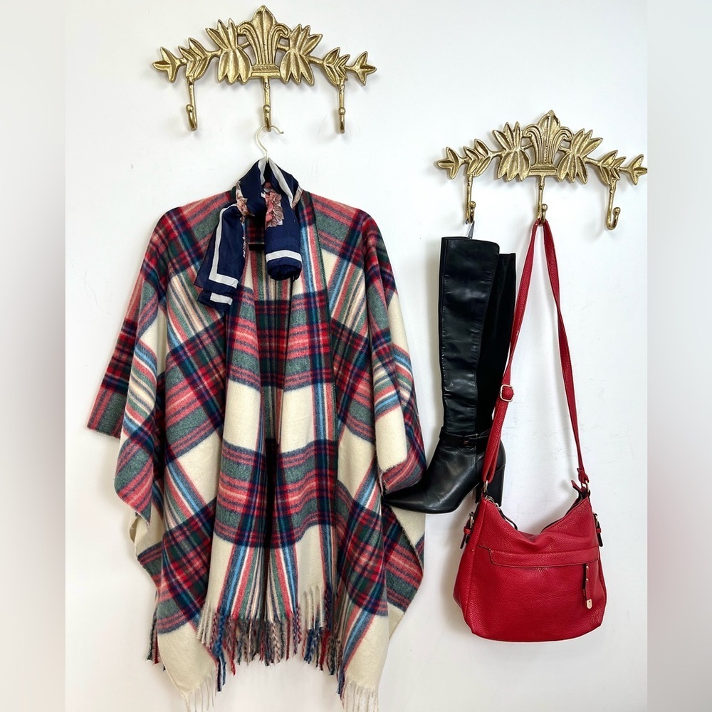 🆕Plaid soft poncho Shawl XL